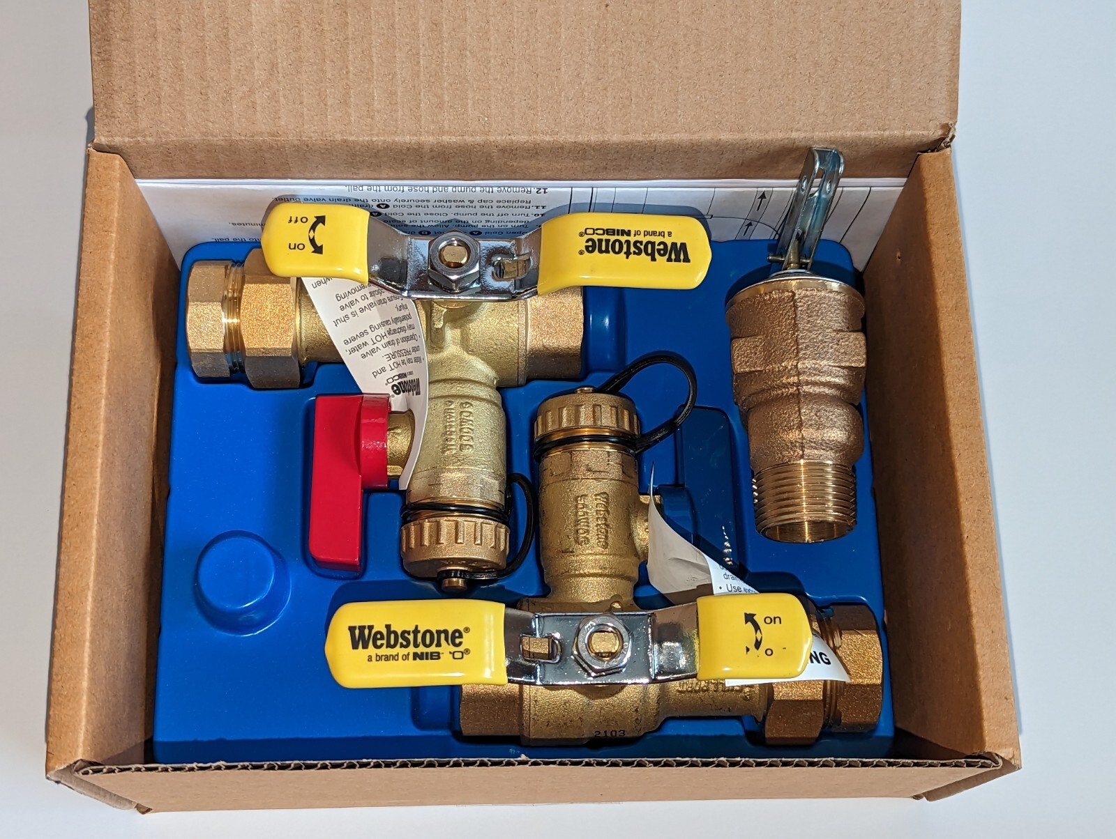 Webstone RTG20220AB Tankless Water Heater Service Valve Kit (1-Pk) 3/4" Rheem gallery