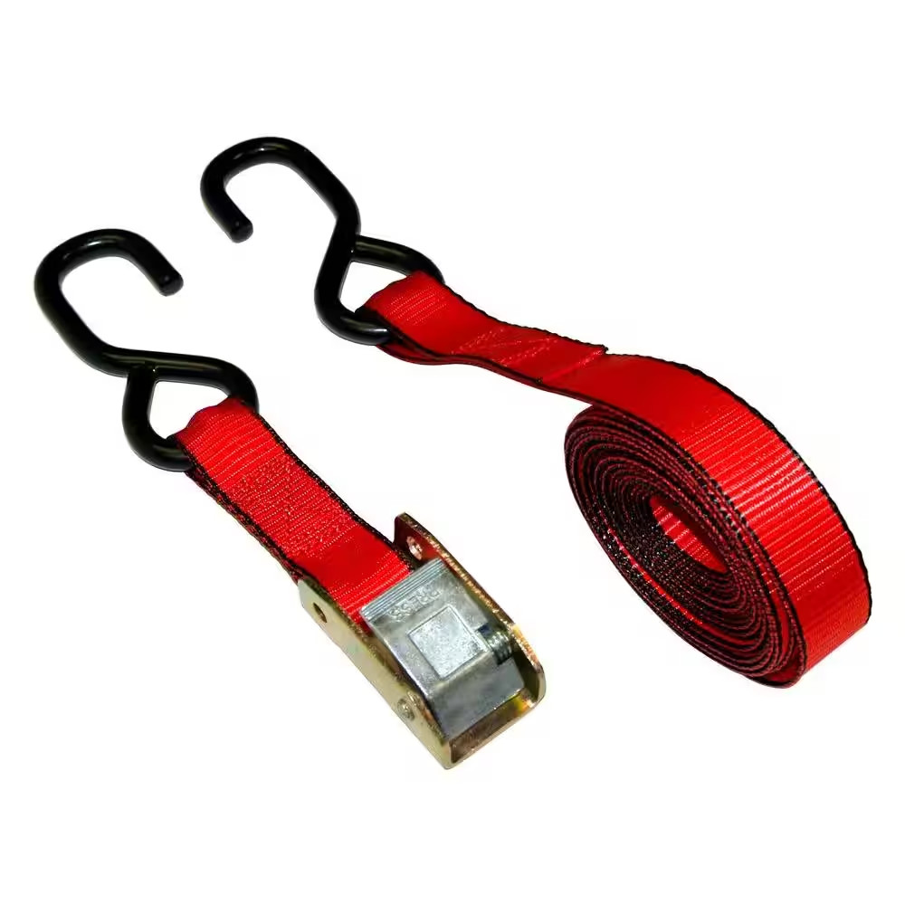 1 In. X 15 Ft. Cam Buckle Tie-Down Strap with 1500 Lbs. S-Hook Design gallery