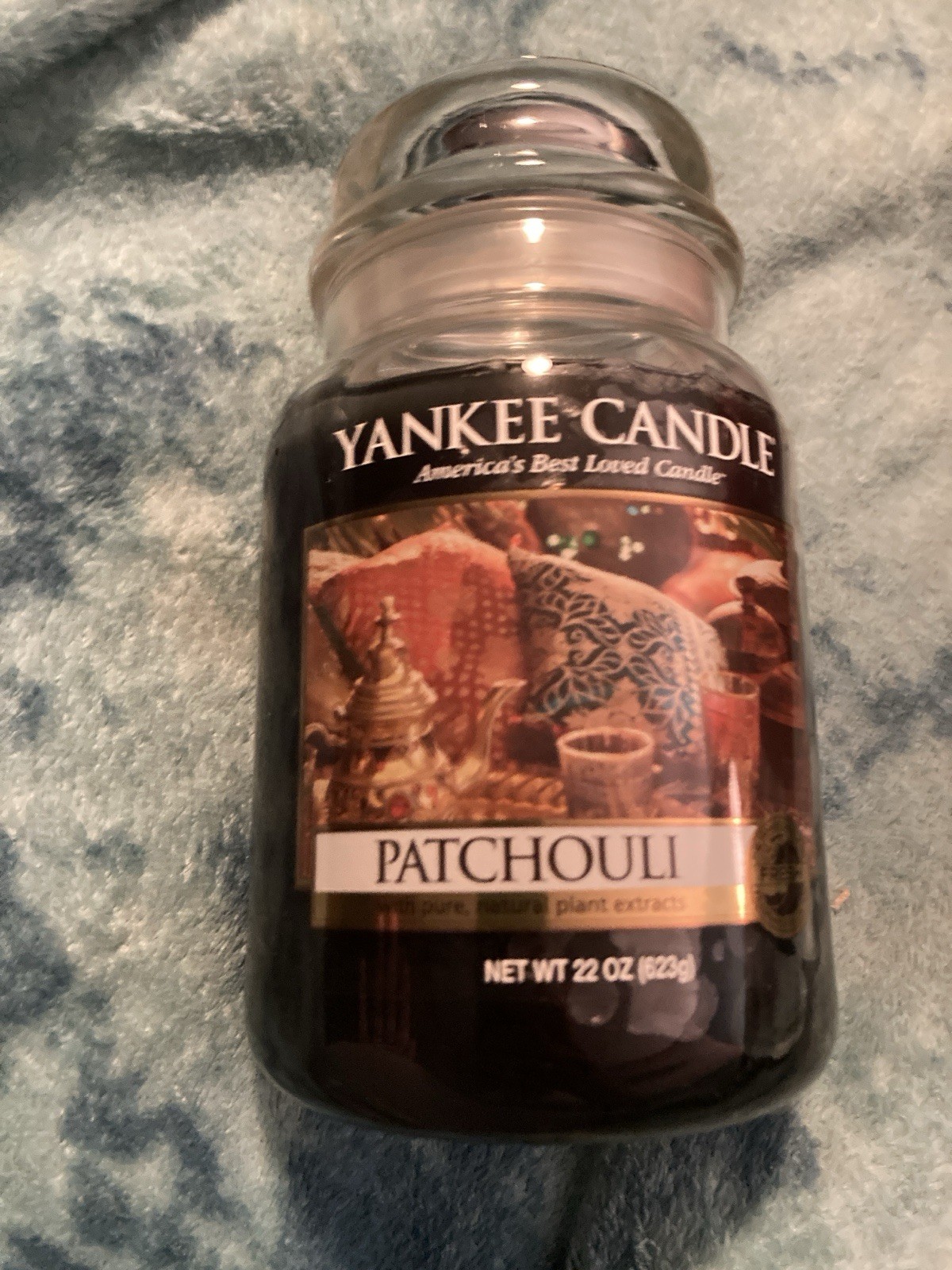 Yankee Candle Patchouli Size Large 1 Wick 22 Oz Rare White Label See Photos gallery