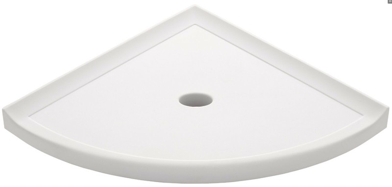 New Questech 10" Construction Wall Mounted Corner Shower Shelf Tile Gloss White gallery