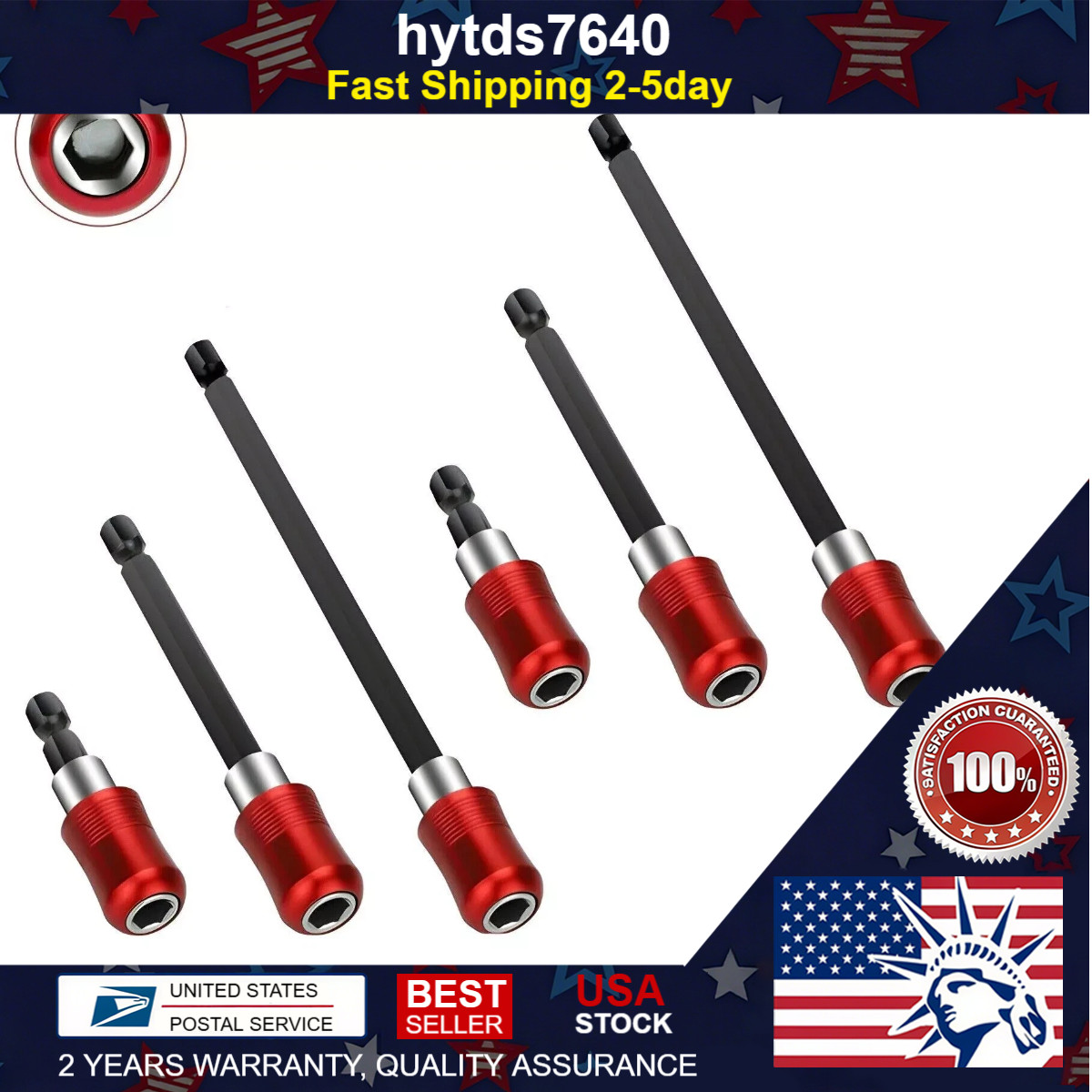 6Pcs Screwdriver EXTENSION Magnetic Quick Release 1/4 Hex Shank Holder Drill Bit gallery