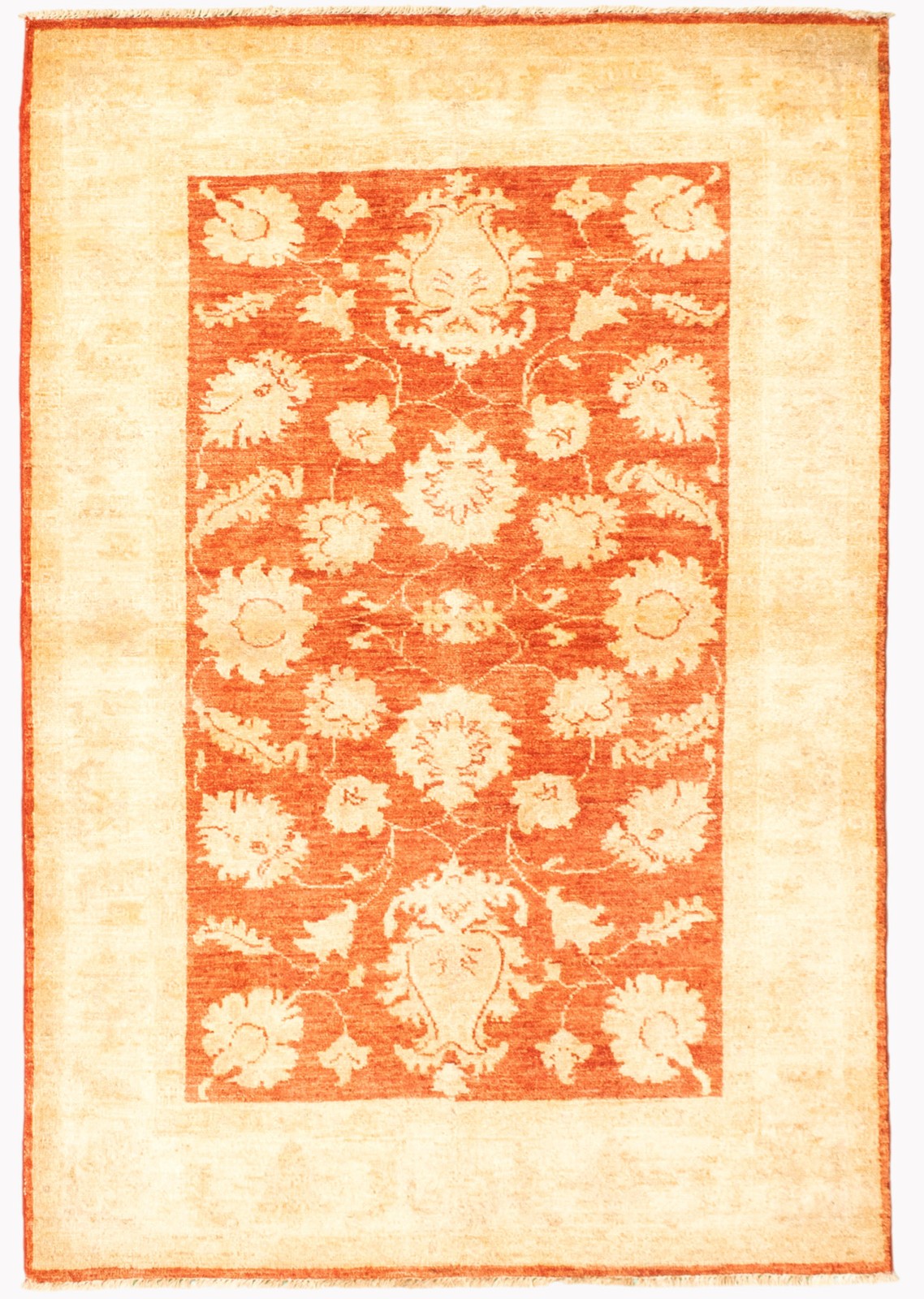 Traditional Dark Copper Hand-knotted Area Rug 3'4" x 5'0" Oriental Wool Carpet gallery