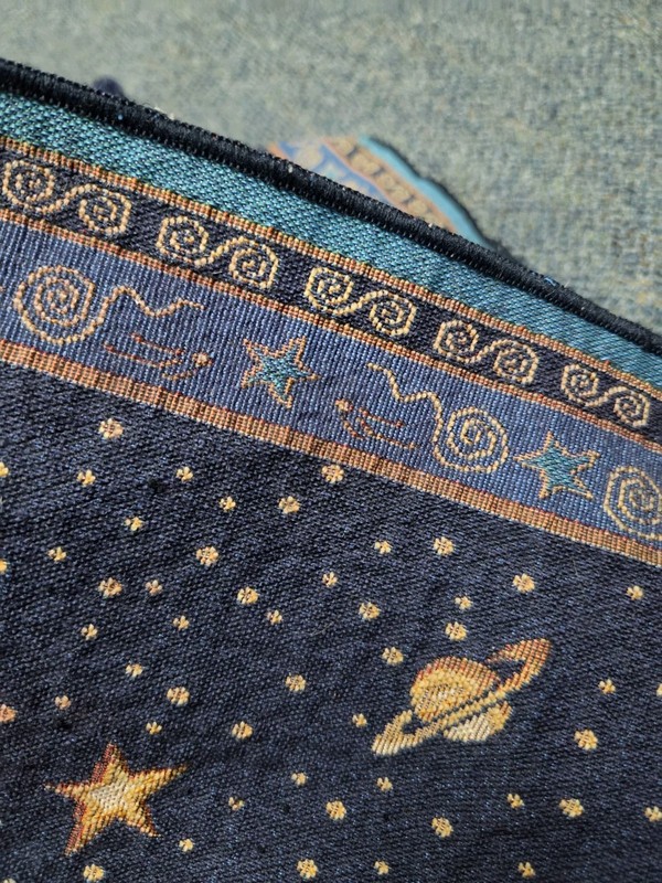Vintage Celestial Table Runner Sun Moon And Stars 90s Wimsygoth Tassel gallery