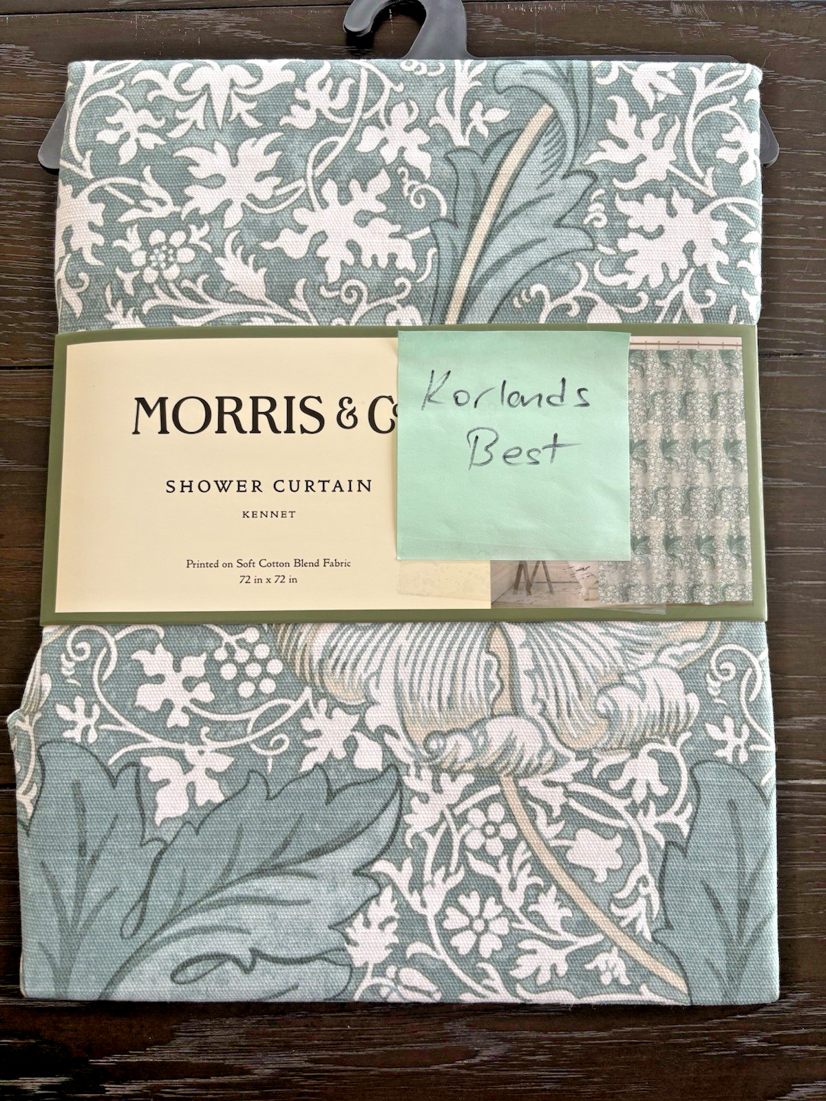 Morris & Co Kennet Floral Cotton Blend Fabric Shower Curtain 72"x 72" gallery
