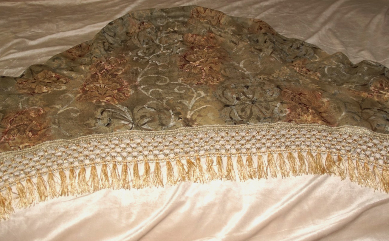 2 Croscill 'CASSARINA' Chambard Window Valances w/Fringe - Each is 62" wide VGC gallery