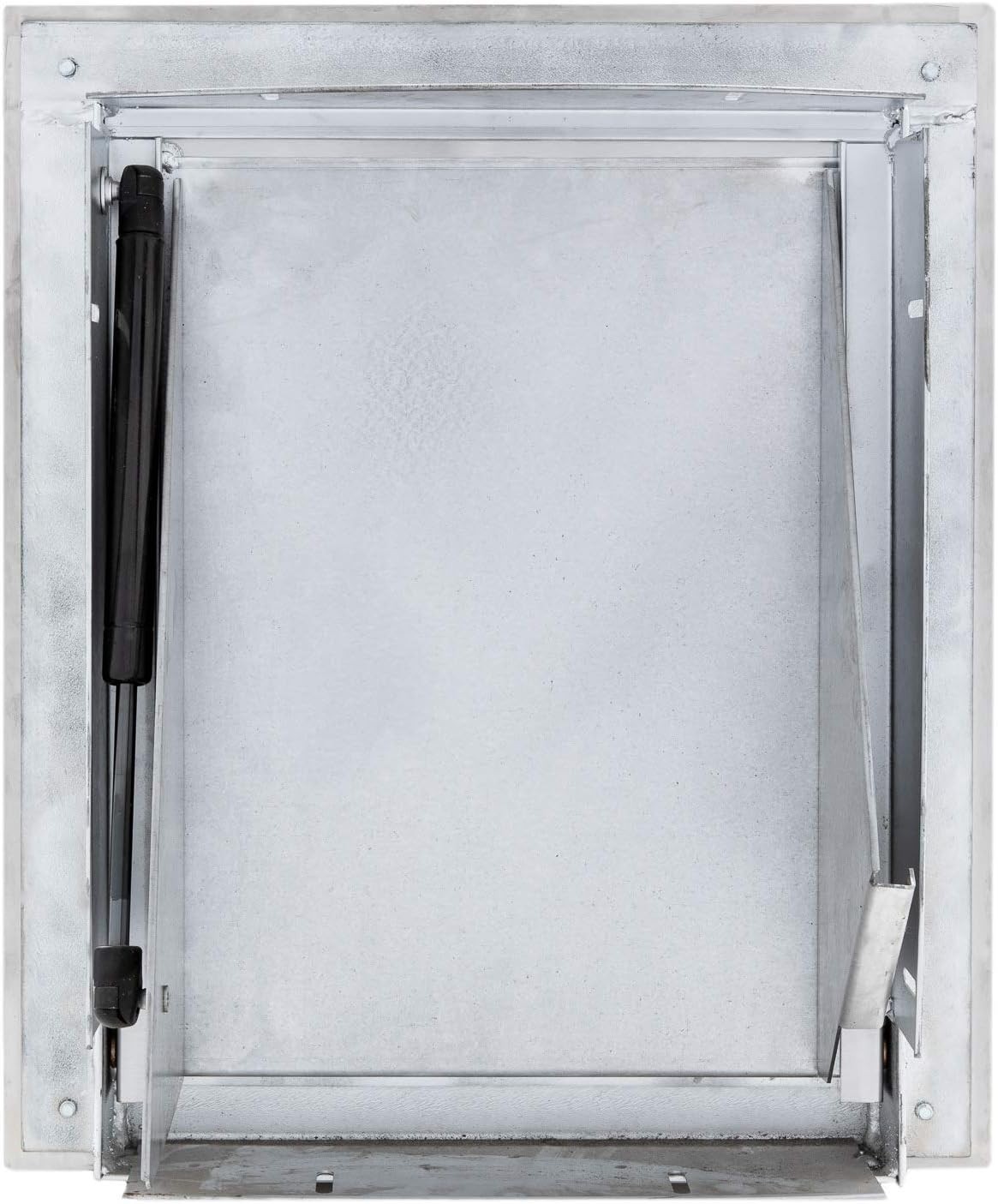 CertiChute™ Universal Bottom Hinged SS Chute Door 15 X 18" Self Closing T handle gallery
