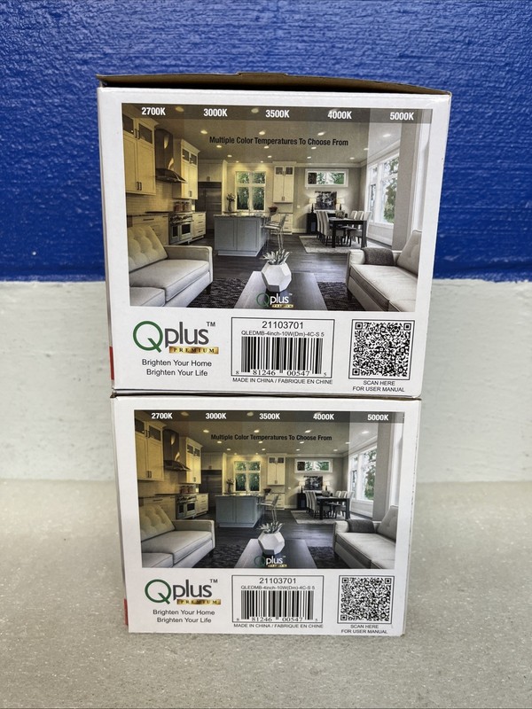 QPLUS 8 Pack 4” LED 5CCT Slim Panel Recessed Lights 10w 750 Lumens Dimmable New gallery