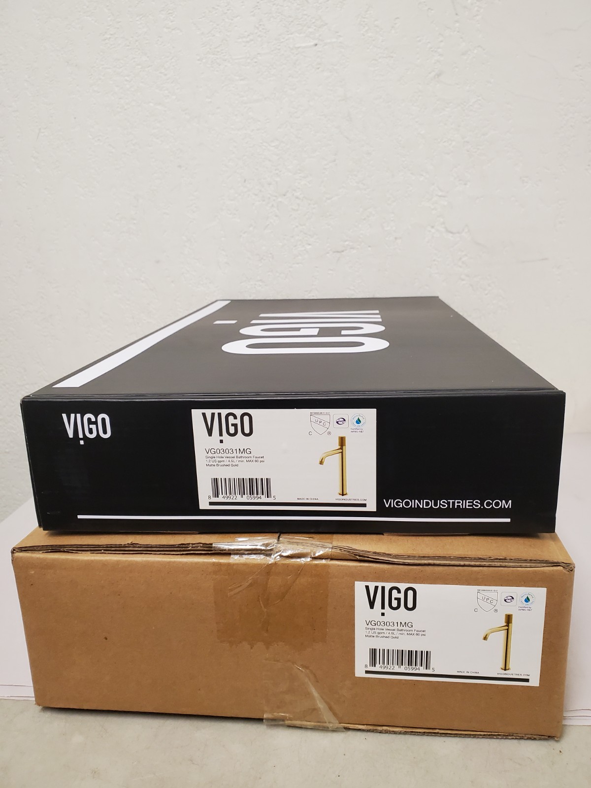 *NEW* VIGO Apollo Button Operated Bathroom Vessel Faucet in Matte Brushed Gold gallery
