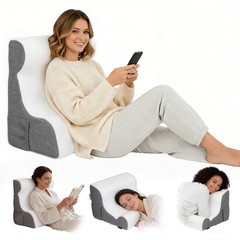 Ergonomic Wedge Shape Pillow Backrest Reading Pillow for Adults Sleep Relaxing