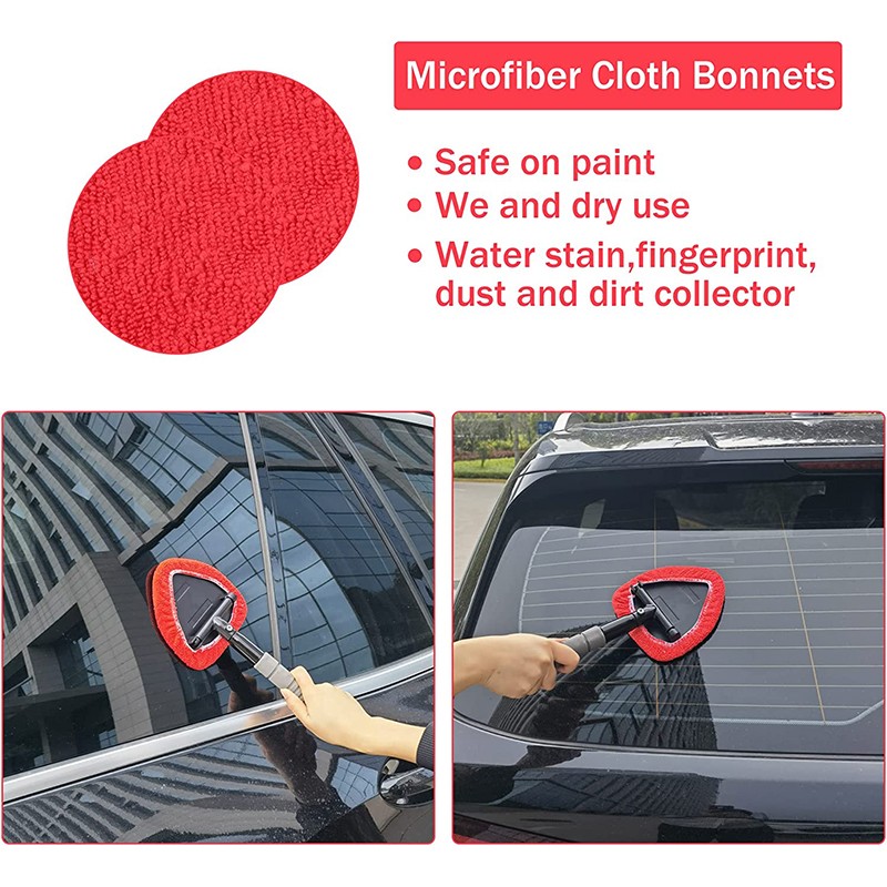 Auto Windshield Cleaning Tool Window Cleaner Brush Glass Wiper Extendable Handle gallery
