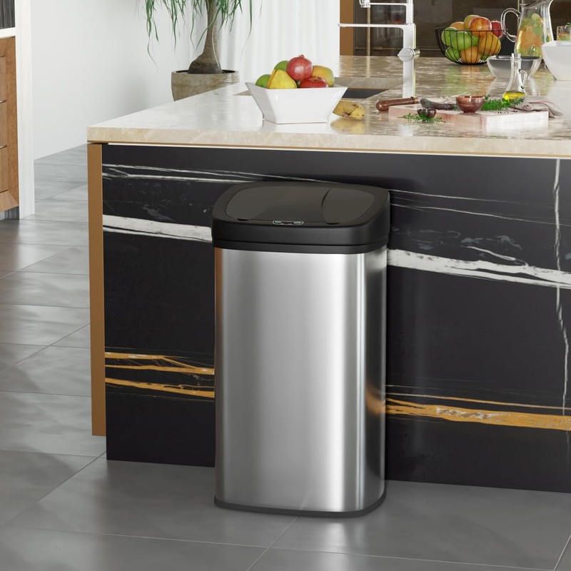 BestOffice 22 Gallons Automatic Sensor Large Kitchen Trash Can with Stainless gallery