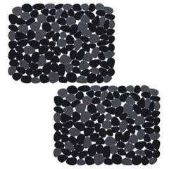 Kitchen Sink Mat Protector Quick Draining Adjustable Dish Drying Mat 2Pcs