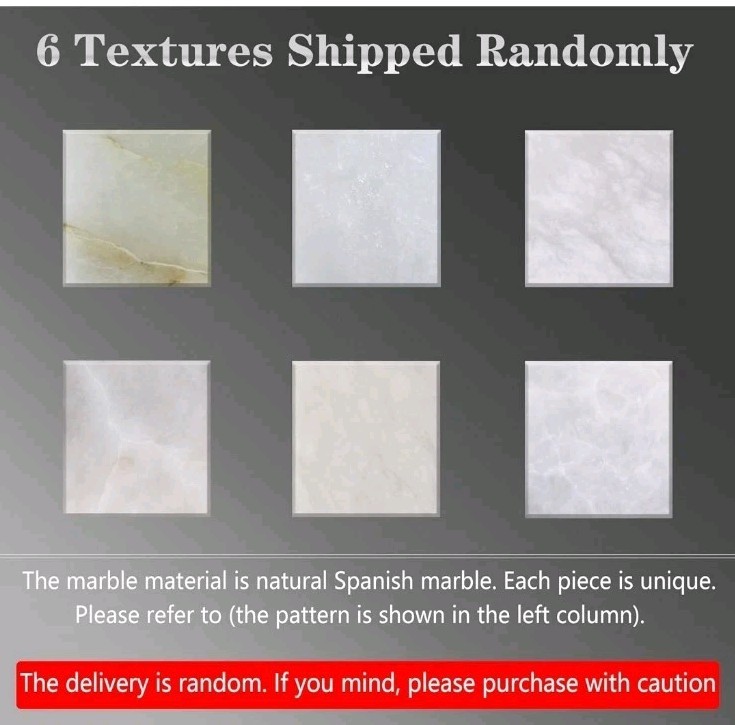 15.7" Natural Square Alabaster Marble Wall Sconce Modern Concise Style Oil Rubbe gallery
