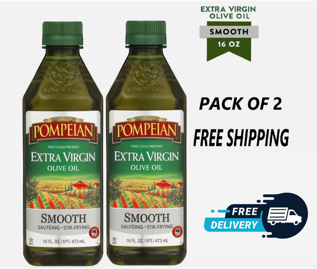 (PACK OF 2) Pompeian Smooth Extra Virgin Olive Oil - 16 fl oz gallery