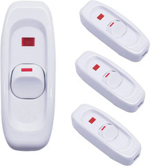 1 Pack Appliance Switch On/Off Button Table Lamp Desk Light In-Line Switch Cord