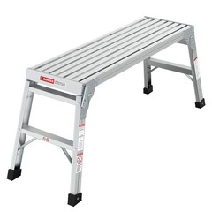 Work Platform Aluminum Portable Bench Folding Ladder Capacity 225 LBS 40″