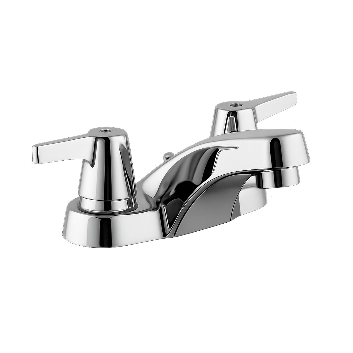 4-In 2-Handle Centerset Chrome Bathroom Faucet – Low Arc, WaterSense Certified gallery