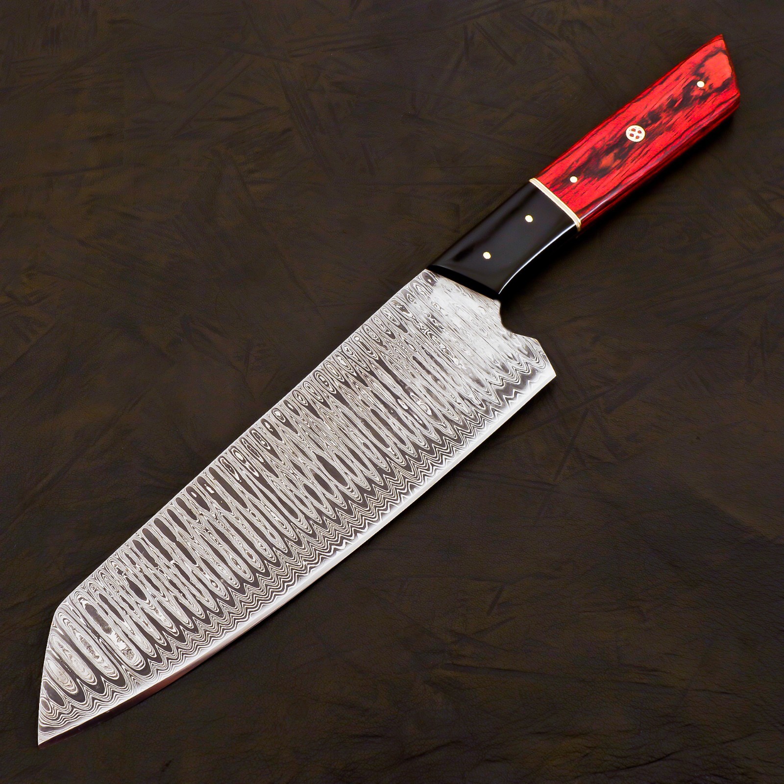 Handmade Japanese Bunka Kitchen Knife Hand Forged Damascus Chef Knife gallery