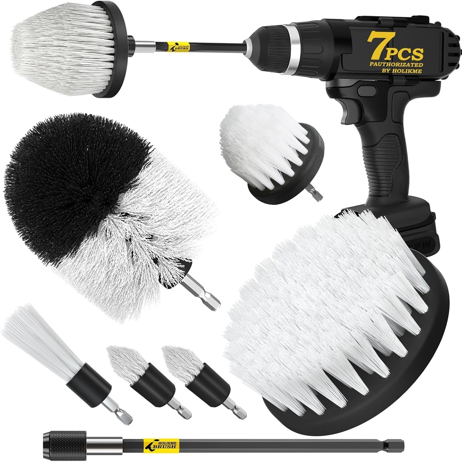 Drill Brush Attachment Set 4/7/9/10PCS Power Scrubber for Grout Tile Tub Shower gallery