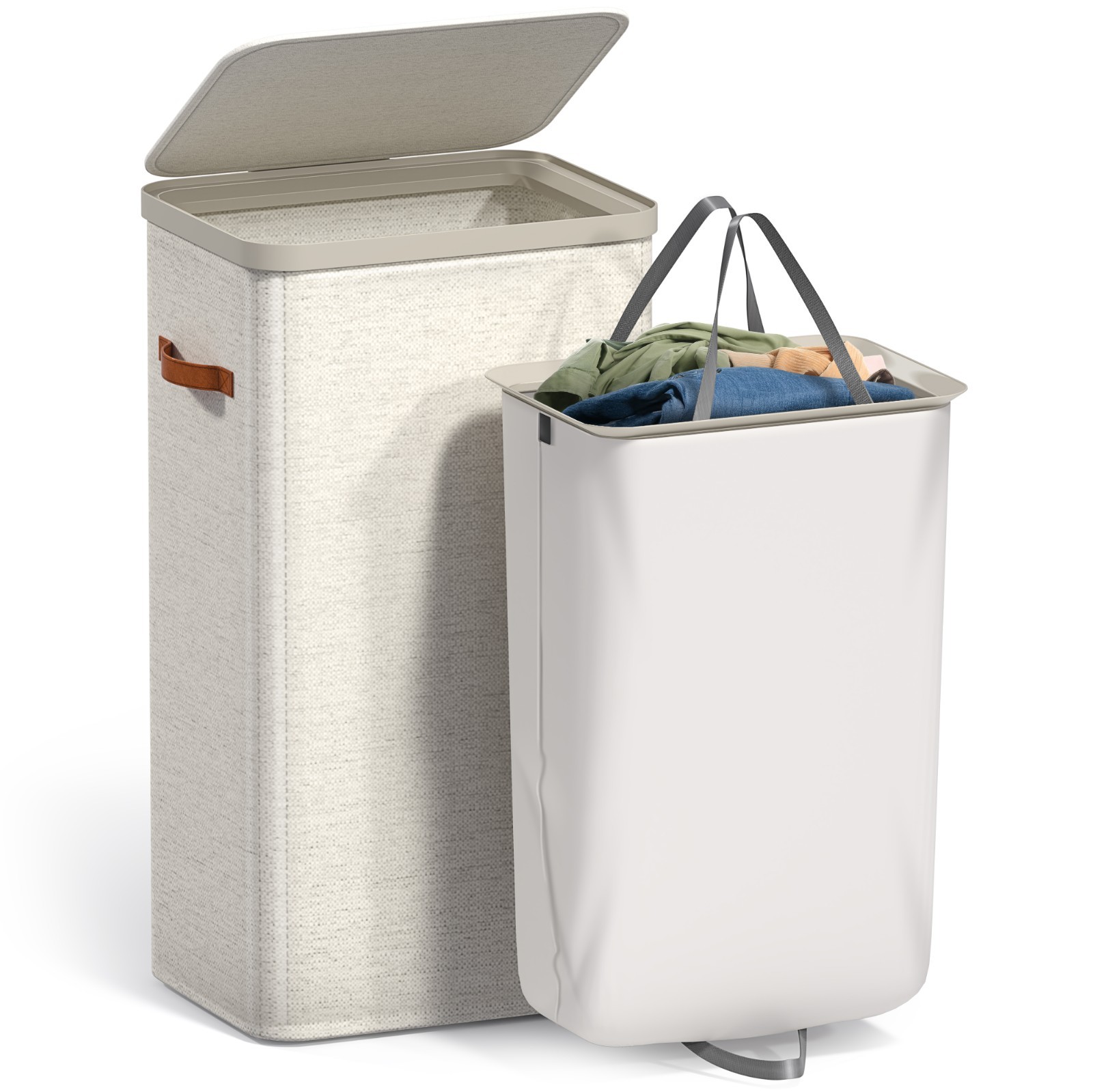 Sorbus Compartment Laundry Basket with Removable Laundry Bag, Durable Organizer gallery