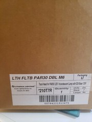 Lithonia Lighting Black Front Loading Flat Back Commercial Track Head PAR30 DBL