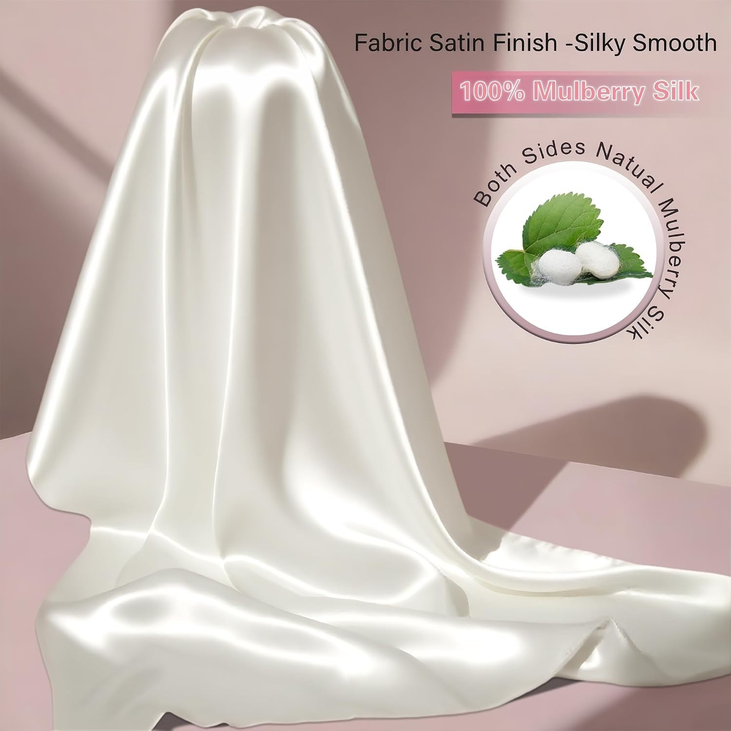 Mulberry Silk Pillow Cases Standard Size Breathable Cooling Pillow Case Set of 2 gallery