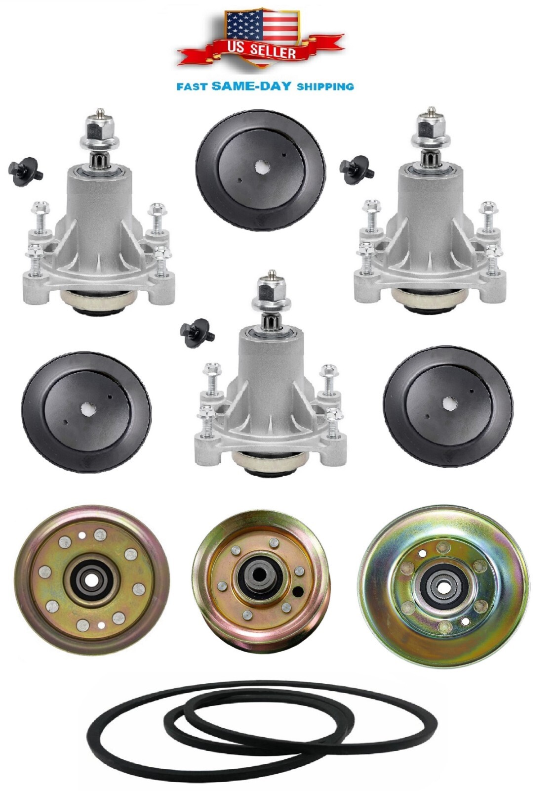 Complete 48" Spindle Pulley Belt For Husqvarna GTH2248XP GTH2548 GTH2548XP 48" gallery