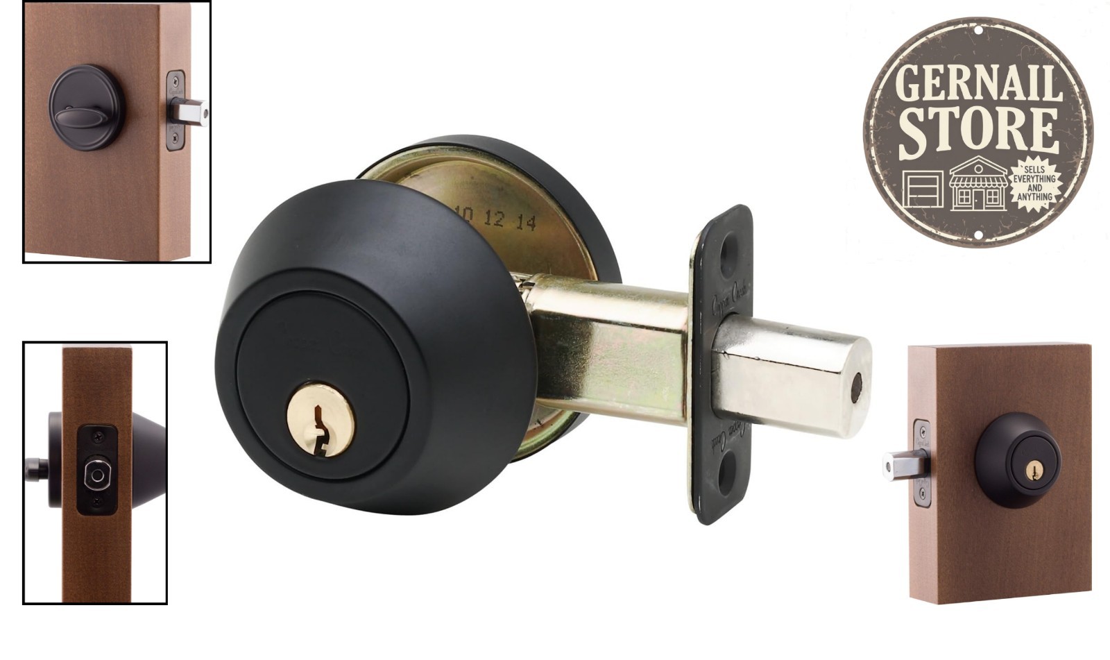High-Quality Black Final Lock – ANSI Grade-3 Deadbolt for Entry & Garage Doors gallery