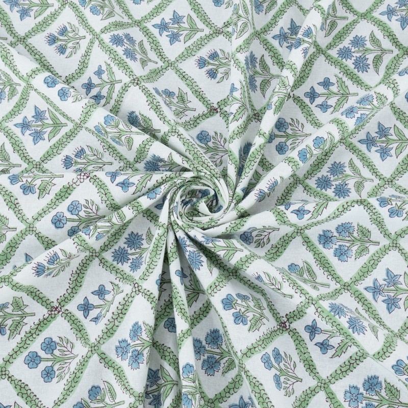 Hand Block Printed Tablecloth Wedding Table Cover Gift for Her, Christmas Gifts gallery