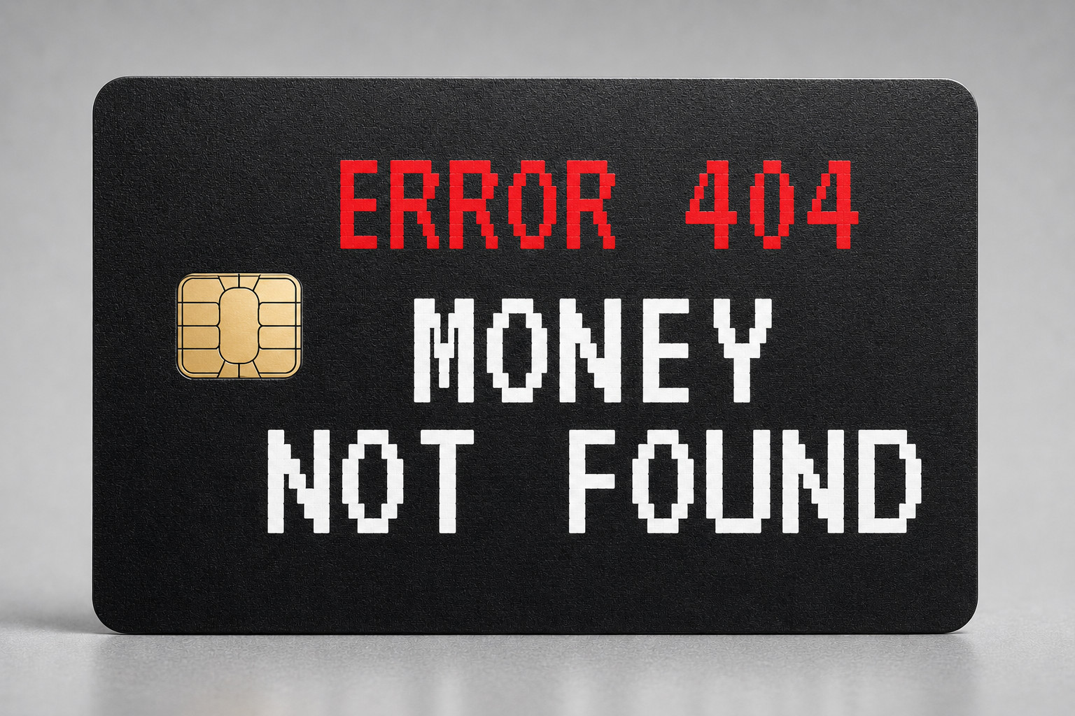 Error 404 Money Not Found Credit Card Skin Funny Debit Card Sticker gallery