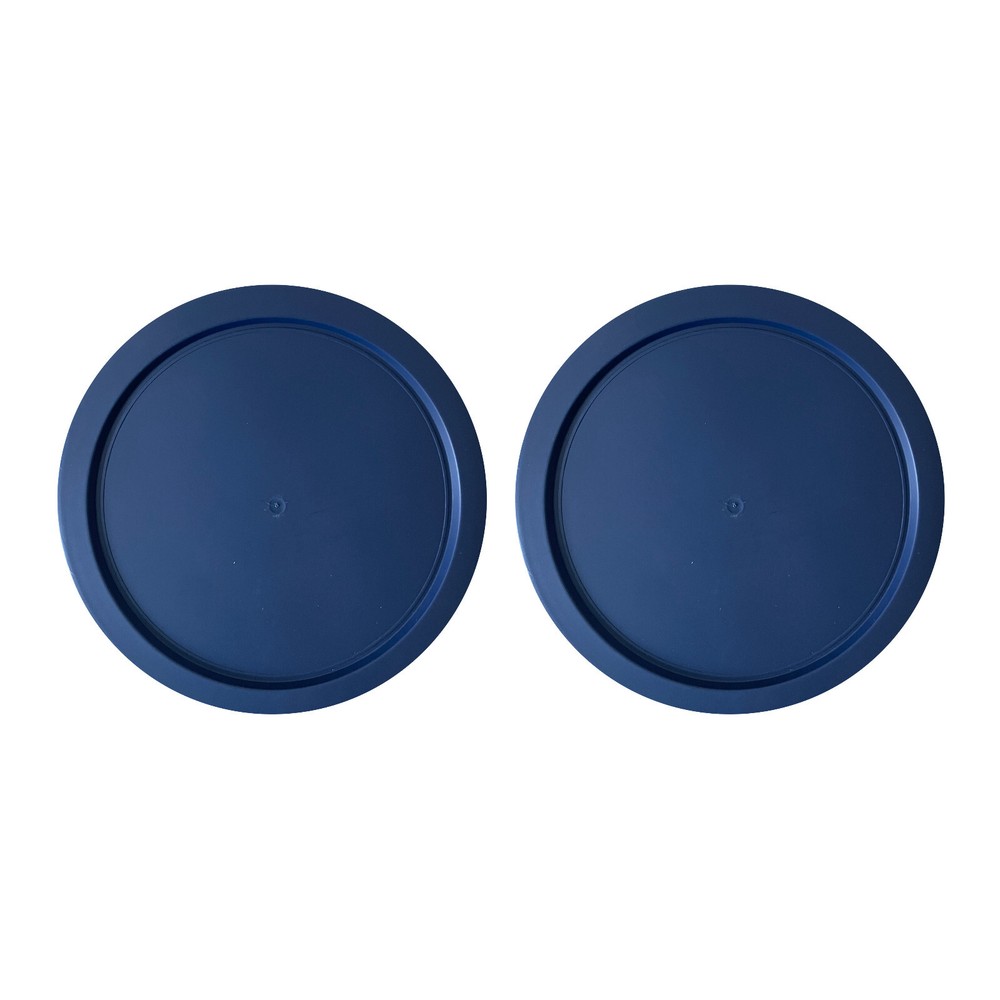 2 Replacement Lids Covers for Pyrex 2-Cup Glass Containers, 5-Inch 7200-PC NAVY