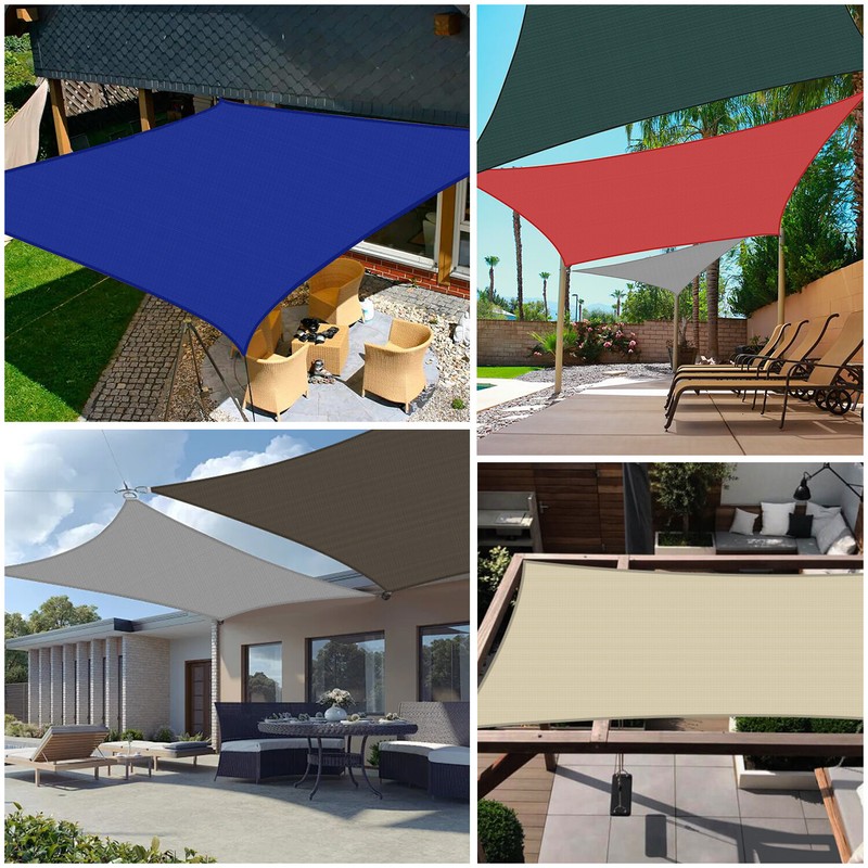 Rectangle Sun Shade Sail Canopy Shelter Shade Mesh Cover Patio Yard Pool Outdoor gallery