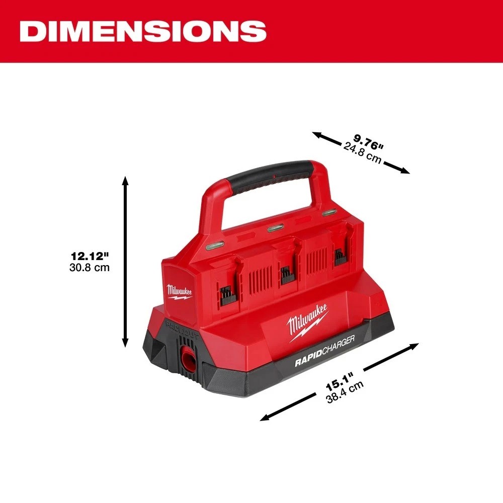 New MILWAUKEE 48-59-1809 M18 PACKOUT Six Bay Rapid Charger gallery