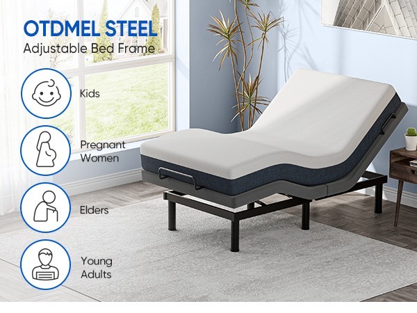 1000LBS Power Base Adjustable Bed Frame Wireless Remote Dual Motor Twin XL Size gallery