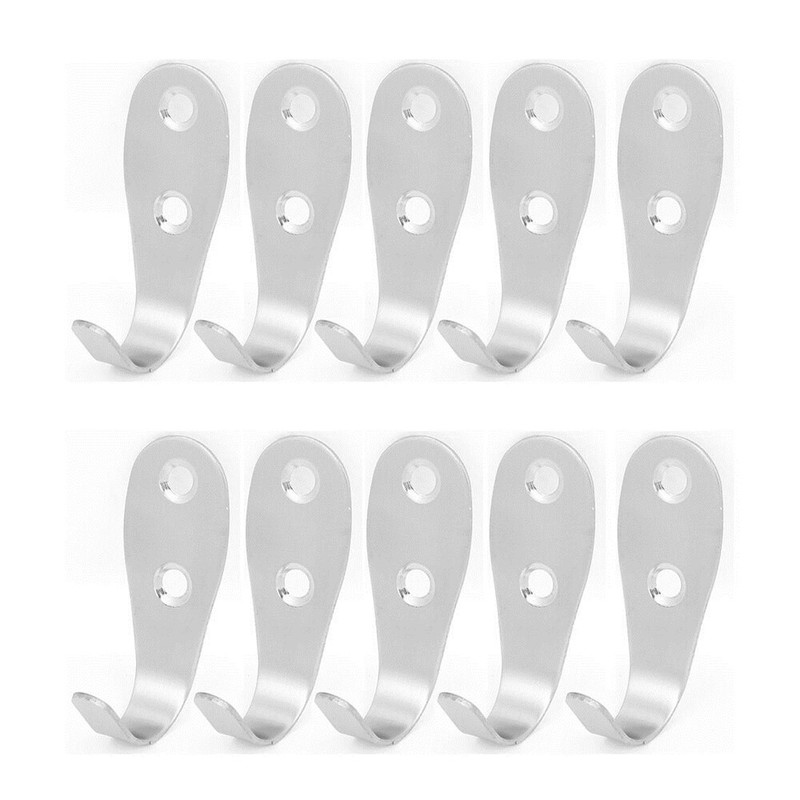 20PCS Bathroom Kitchen School Wall Door 304 Stainless Steel J Hook Hanger Hooks gallery