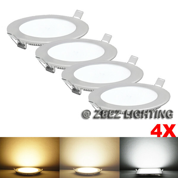 4X Cool White 15W 7" Round LED Recessed Ceiling Panel Down Lights Bulb Slim Lamp gallery