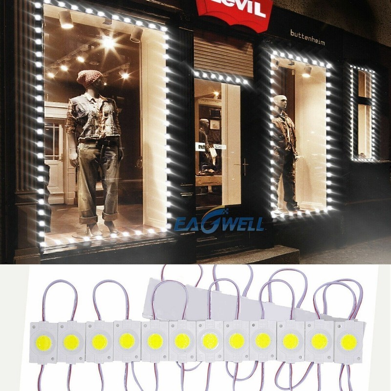 20PC~200PCS COB Module 1 LED Light IP65 Waterproof Super Bright Sign Lamp DC 12V gallery