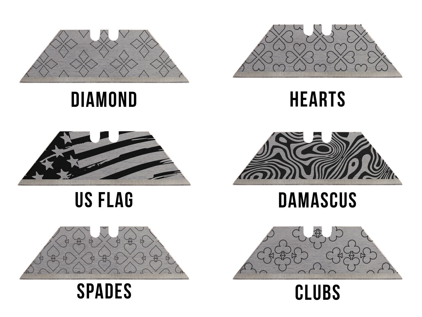 Utility Knife Box Cutter Blade Steel Replacement Engraved Designs & Coatings gallery