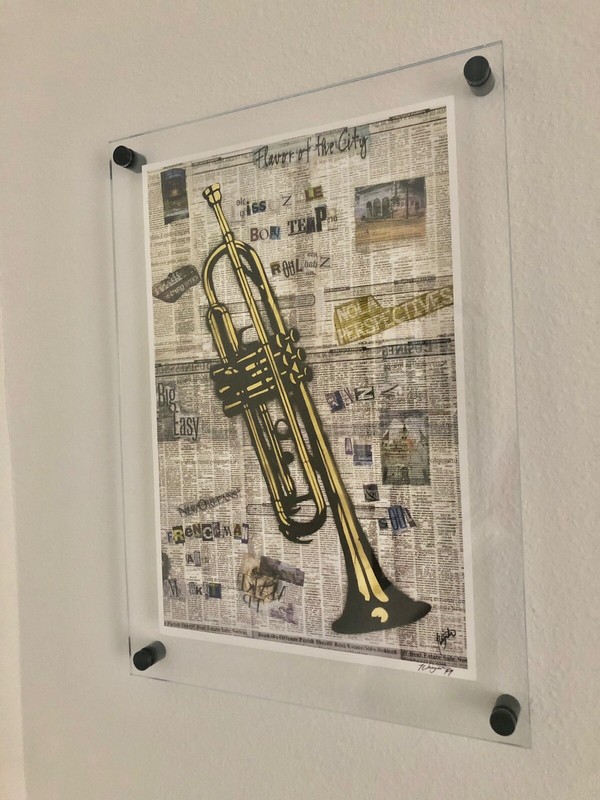 Double Panel Floating Acrylic Frame - Square Corners - Custom Size Available gallery