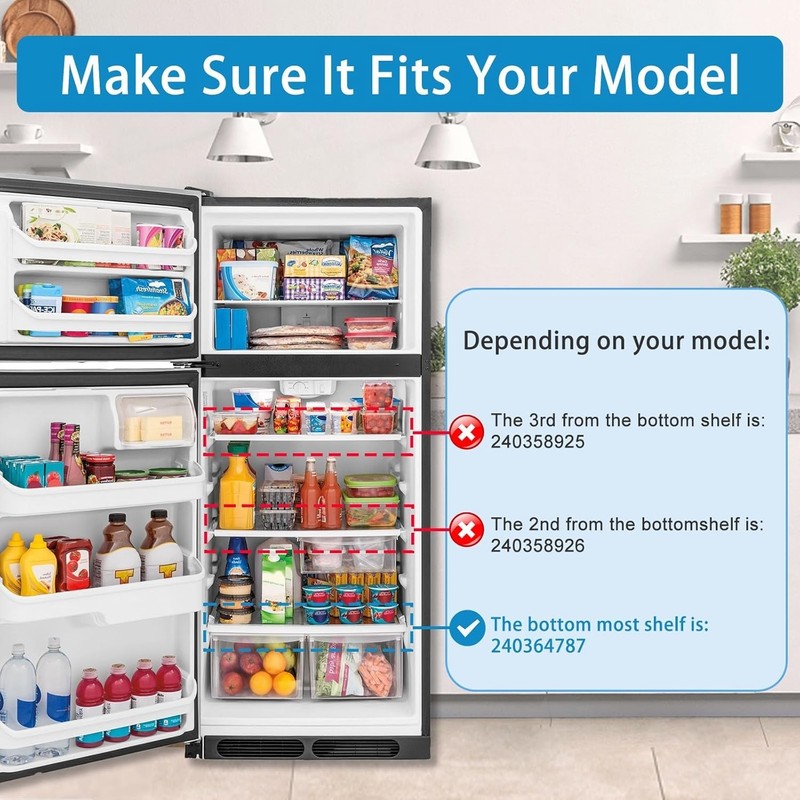 Frigidaire-Compatible Crisper Drawer Cover Frame - Perfect Fit & Easy Install gallery