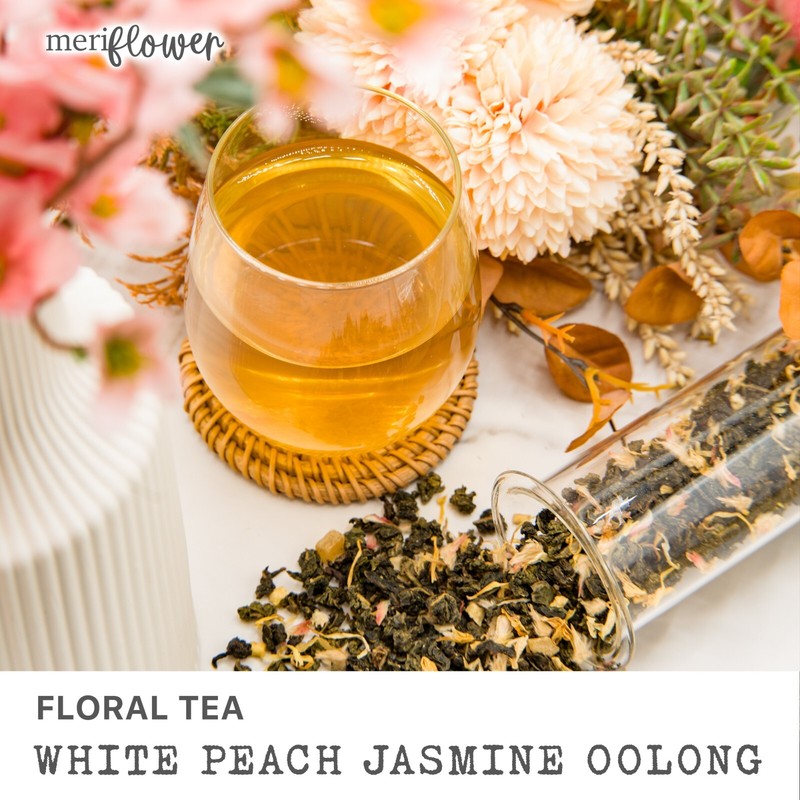 Leafmessage Tea - White Peach Jasmine Oolong Loose Leaf Floral Tea 白桃茉莉烏龍 85g gallery