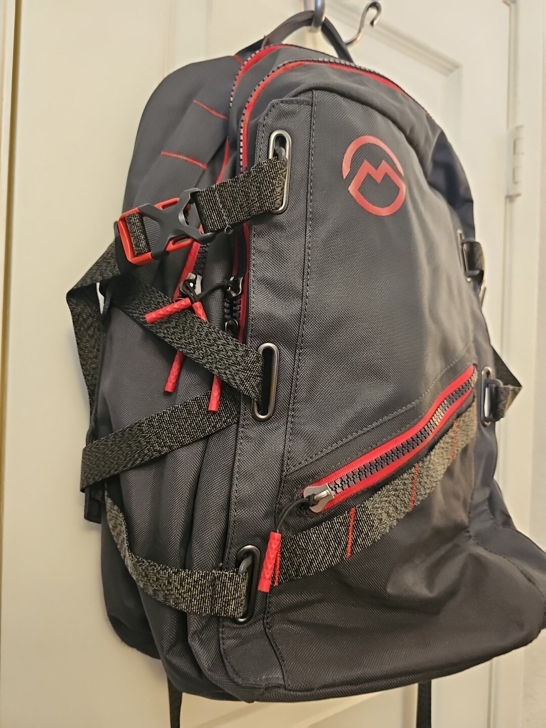 Nathan Kinney Outdoor Backpack Graycwith Red 2