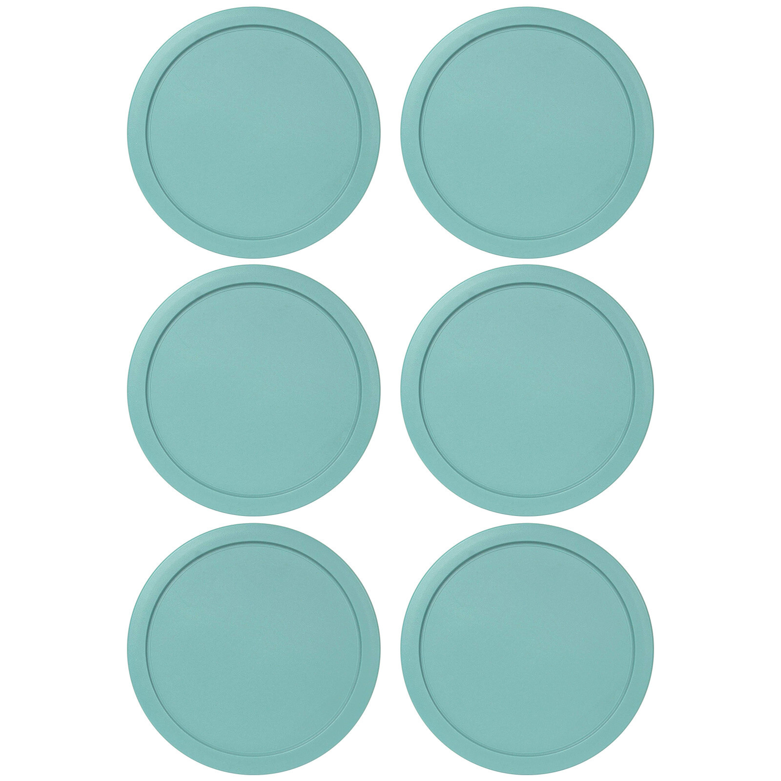 6 Replacement Lids Covers for Pyrex 2-Cup Containers, 5-Inch 7200-PC TURQUOISE gallery
