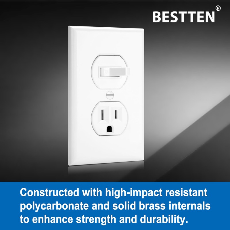 2 Pack Combination Toggle Light Switch and Duplex Receptacle Outlet Single Pole gallery