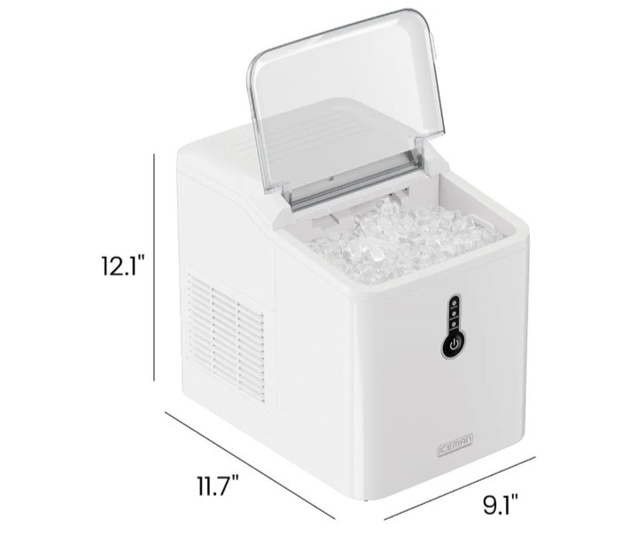 Compact Nugget Ice Machine with 26 Pound Daily Ice Production, Self-Cleaning... gallery