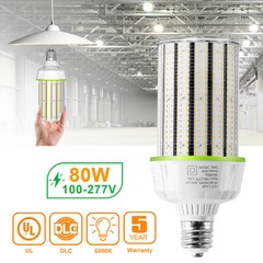 300W Equivalent LED Bulb 610-Chip Corn Light E39 12000lm 80W Cool Daylight 6000K