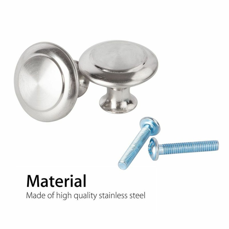 40PCS Stainless Steel Door Knobs Cabinet Handles Cupboard Drawer Kitchen Pulls gallery