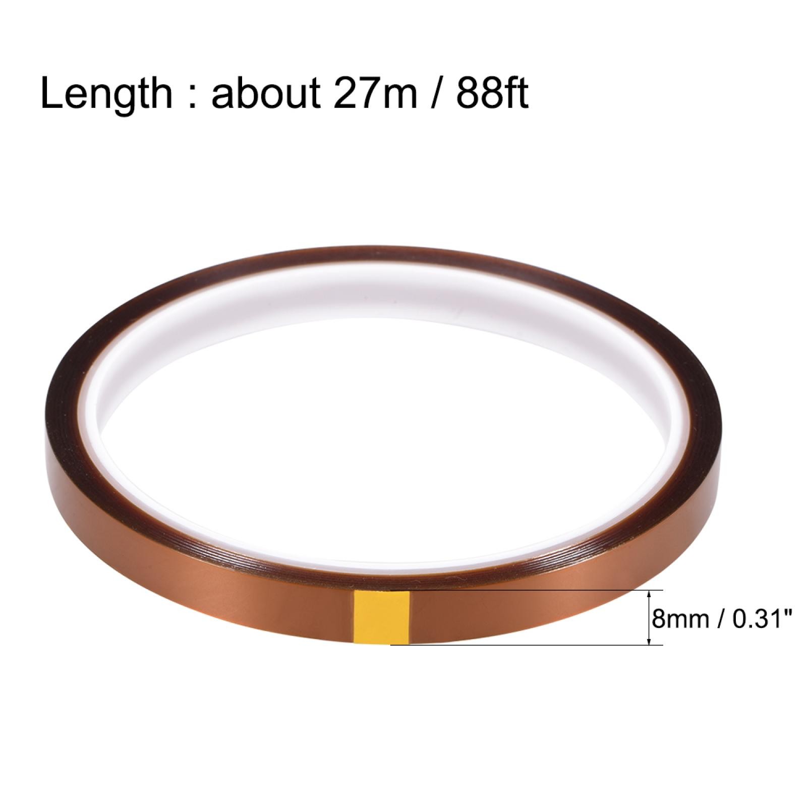 Heat Resistant Polyamide Adhesive Tape Film 8mm x 27m (88ft) gallery
