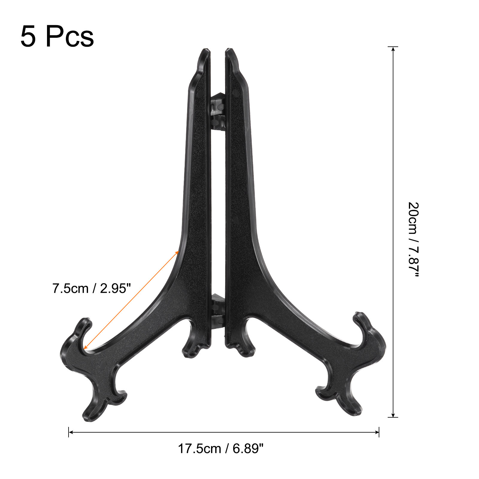 8" Acrylic Plate Stands for Display Stand Plate Holder Black 5Pack gallery