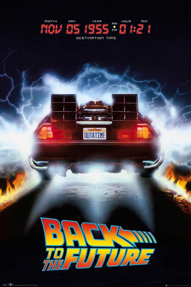 Back To The Future - Movie Poster (Delorean) (Size: 24" X 36") gallery